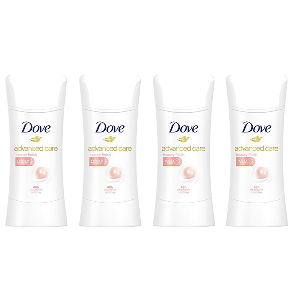 Pack of (4) Dove Advanced Care Antiperspirant Deodorant, Beauty Finish