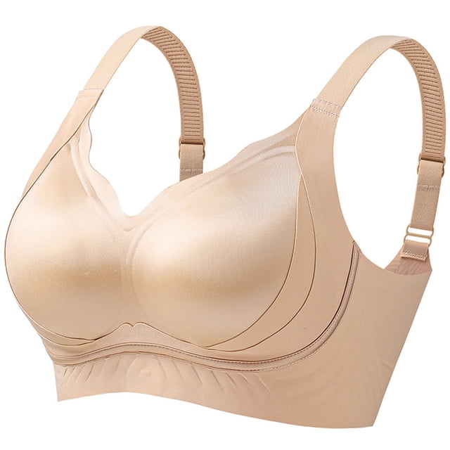 Ohufall Womens Wireless Bras No Underwire Push Up Bra Comfort Seamless Supportive Full Coverage Everyday Bras Solid Color Bra