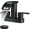 Matte Black, variant on 4 Inch Centerset Waterfall Bathroom Sink Faucet Deck Mount 2 Handle Basin Faucets 2 or 3 Hole with Pop Up Drain Included Lavatory Modern Mixer Tap Vanity Faucet Brushed Gold