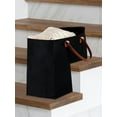 thumbnail image 3 of Stair Basket with Leather Handles Felt L-Shape Stair Step Bin Space Saving Staircase Storage Organizer, 3 of 8
