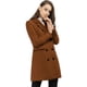 thumbnail image 4 of Abrigo Allegra K, elegante, de invierno, con solapa con muescas, doble, marrón, XS, 4 of 6