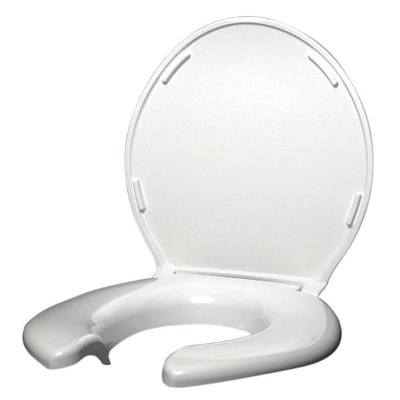 BIG JOHN 3W Toilet Seat, With Cover, ABS plastic, Round or Elongated, White