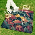 thumbnail image 6 of Cute Witch Frog Picnic Blanket Waterproof Outdoor Beach Blanket Hand-held Pad Suitable for Travel, Camping, Beach, Family Gatherings, 6 of 7