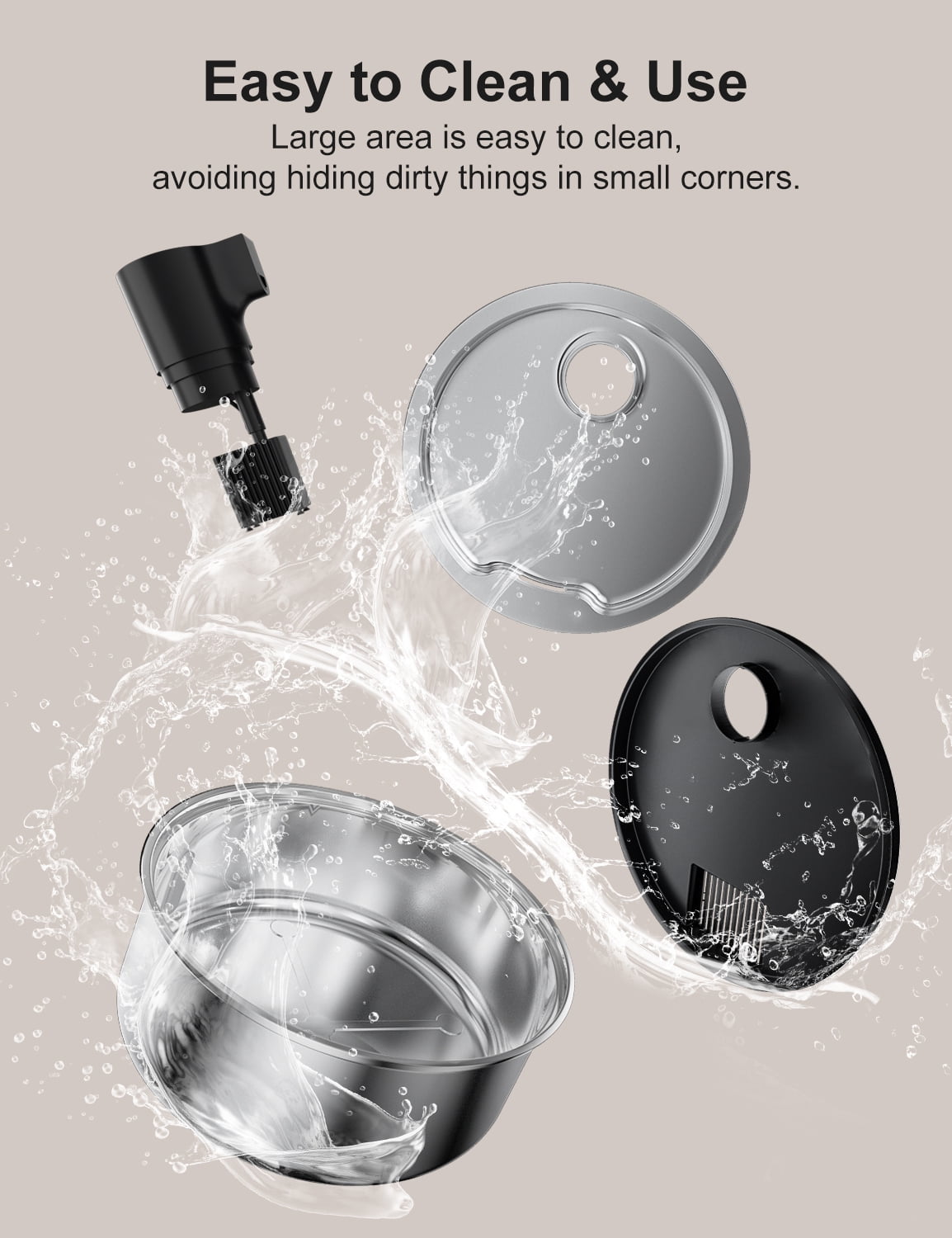Dog Water Fountain, 8L Stainless Steel Dog Water Fountain for Large Dogs, Dog Water Bowl Dispenser, Super Quiet Pump and Replacement Filters for Cats and Dogs