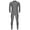 Grey, variant on Men's Long Sleeve Zipper Bodysuit Gymnastics Yoga High Neck One Piece Spandex Unitard Black M