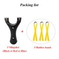 thumbnail image 2 of Runzkzy Outdoor Hunting Slingshot Flat Leather Catapult Rack Alloy Fast Pressure Solid Outdoor Athletic Slingshot Machine +3 Rubber Bands, 2 of 9
