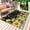 Black Yellow, variant on Sunflower Outdoor Rug for Patio/Deck/Porch, Non-Slip Large Area Rug 5 x 7 Ft, Summer Eucalyptus Botanical Floral Vintage Indoor Outdoor Rugs Washable Area Rugs, Reversible Camping Rug Carpet Runner