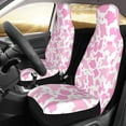thumbnail image 3 of KAKALAD Pink cow print Universal Car Seat Covers Set Vehicle Front Seats Protector 2 Pcs, 3 of 9