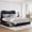 Black Full, variant on Upholstered LED Twin Bed Frames with 2 Drawers and Headboard, Cute Twin Bed with Storage for Girls, Boys, Sturdy Platform Bed, No Box Spring Needed, Wooden Slats, Noise Free, Beige
