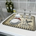 thumbnail image 6 of Farmhouse Rooster Dish Drying Mat 18x24 Inch Country Chicken Absorbent Dish Drainer Mat Reversible Countertops Protector Pad Kitchen Accessories, 6 of 6