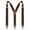 Coffee, variant on Black Suspenders for Men 1.4 inch Wide Adjustable Elastic Y-Back Braces with 3 Metal Clips