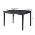 thumbnail image 6 of Weston Home Lexington 48" Rectangular Wood Dining Table, Black, 6 of 6