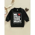 thumbnail image 2 of Toddler Baby Boys Girls Valentines Day Long Sleeve Heart Sweatshirt Pullover Top Shirt, 2 of 5