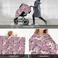 thumbnail image 6 of Car Seat Cover Baby - Ligtt Pink Rose Flowers Breathable Infant Car Seat Cover for Baby Carseat, Lightweight Comfort Baby Essentials Must Haves Newborn Stuff for Girl Boy, 6 of 7