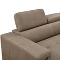 thumbnail image 2 of THSUPER Modern Sectional Sofa Couch with Pull-Out Bed, L Shaped sectional couches for living room, ottoman with storage and Chaise Lounge，Brown, 2 of 7