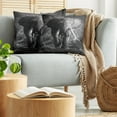 thumbnail image 5 of Ambesonne Grey Throw Pillow Cover 2 Pack, Exotic Wildlife, 24", Grey, 5 of 7