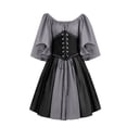 thumbnail image 2 of Women's Medieval Renaissance Costume Elegant Vintage Ren Faire orset Dress Halloween Vampire Bride Costumes, 2 of 3