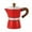 Red, variant on Coffee Pot, Moka Pot Italian Coffee Maker 3 cup/5 OZ Stovetop Espresso Maker for Gas or Electric Ceramic Stovetop Camping Manual Cuban Coffee Percolator for Cappuccino or Latte