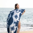 thumbnail image 5 of Hencely Tie Dye Beach Towel, 37 x 68 Inches, 100% Cotton Soft  Absorbent Turkish Beach Towels for SPA, Pool, Gym and Bathroom (Navy), 5 of 6
