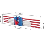 Telyswee Bull Float Magnesium Concrete Float 36 x 8 Round End Concrete Float Tool Cement Tool, Concrete Kit Bull Float with 4 Float Handle Bracket Concrete Tools Finishing, Red
