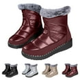 thumbnail image 2 of LIJCC Womens Snow Boots with Zipper Waterproof Insulated Mid Calf Orthopedic Boots Fur Lined Winter Warm Boots Comfortable Platform Fashion Ankle Booties, 2 of 8