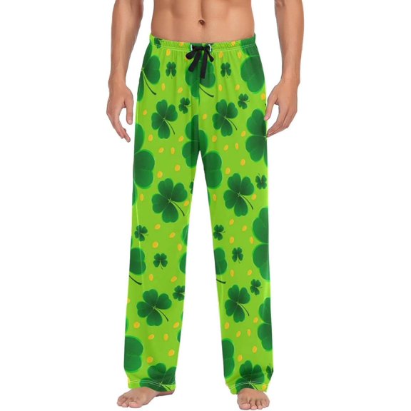 GZHJMY St. Patrick's Day Pajama Pants for Men, Lounge Pants Lightweight Men Pajama Bottoms with Drawstring Pockets, Christmas New Year Birthday Gifts, XX-Large