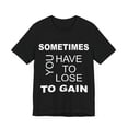 thumbnail image 3 of Amputee Shirt, Sometimes you have to lose to gain, Crew Neck T-Shirt, 3 of 4