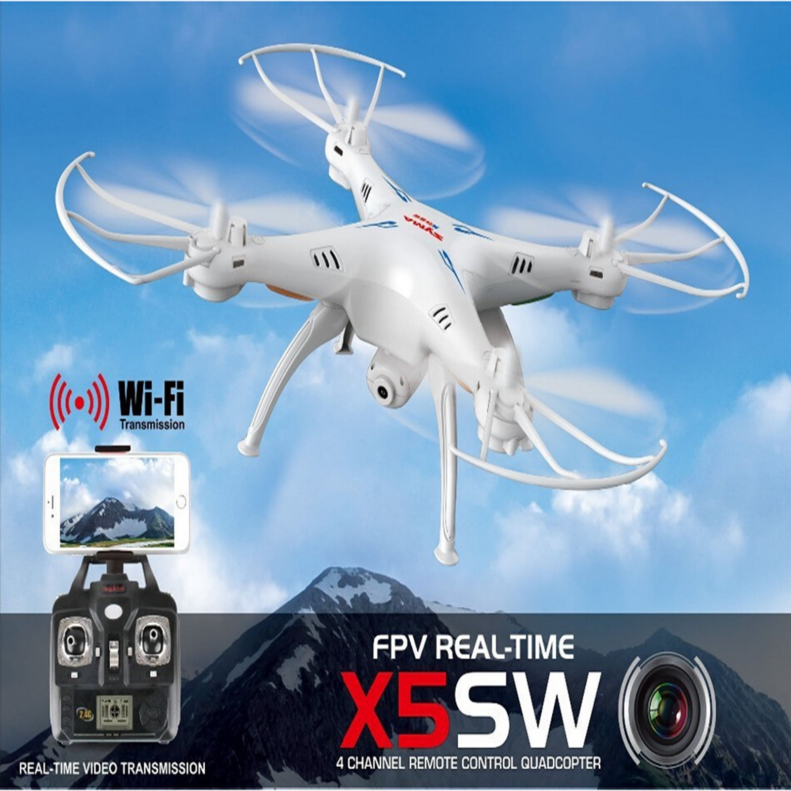 Syma X5SW Wifi FPV 2.4Ghz 4CH RC quadcopter Camera Drone with HD Camera RTF RC 