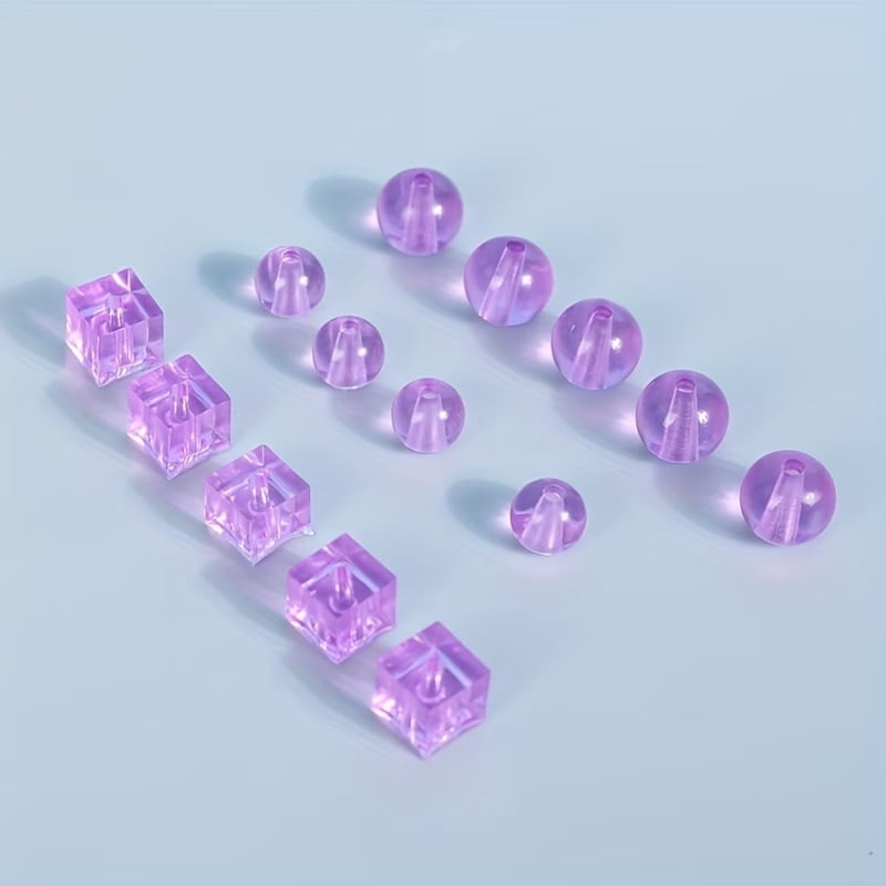 5pcs, cost-effective DIY silicone mold, 6-grid ball earring bracelet made with glue, mirror effect, a must-have for handmade jewelry