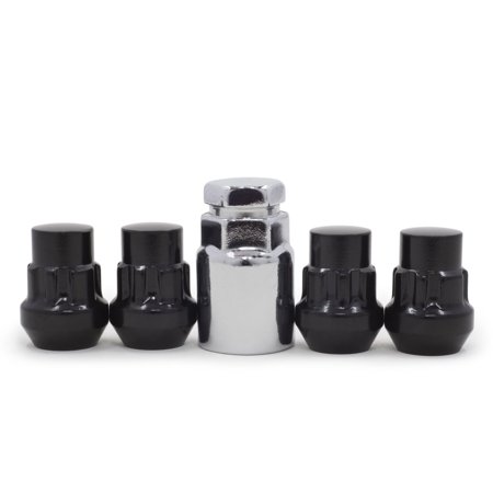 Locking Lug Nuts Wheel Locks M12x1.25 Black Bulge Acorn Lock Set