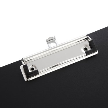 4 Pack Black Plastic Clipboards - Landscape Layout Letter Size With Low Profile Clip