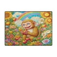 thumbnail image 2 of Area Rug Indoor 80"x58"in Non-Slip Wear Resistant Floor Mats Soft Large Carpets for Living Room Bedroom Home Decor Beautiful Garden and Monkey, 2 of 7