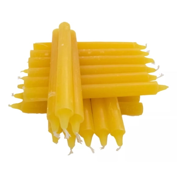 Velas de apagon o lapiz color amarillo 20 piezas