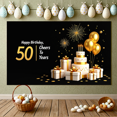 thumbnail image 5 of LUUFILx Gold Themed 50th Birthday Banner Happy Birthday Cheers to 50 Years Background Party Supplies Photography Props Birthday Decoration Backdrop Party Decorations, 5 of 7