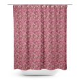 thumbnail image 1 of S4Sassy Pink Cabbage Leaves Water Repellent Bath Shower Curtain With Roller Rings Hook-60 x 70 Inch, 1 of 6