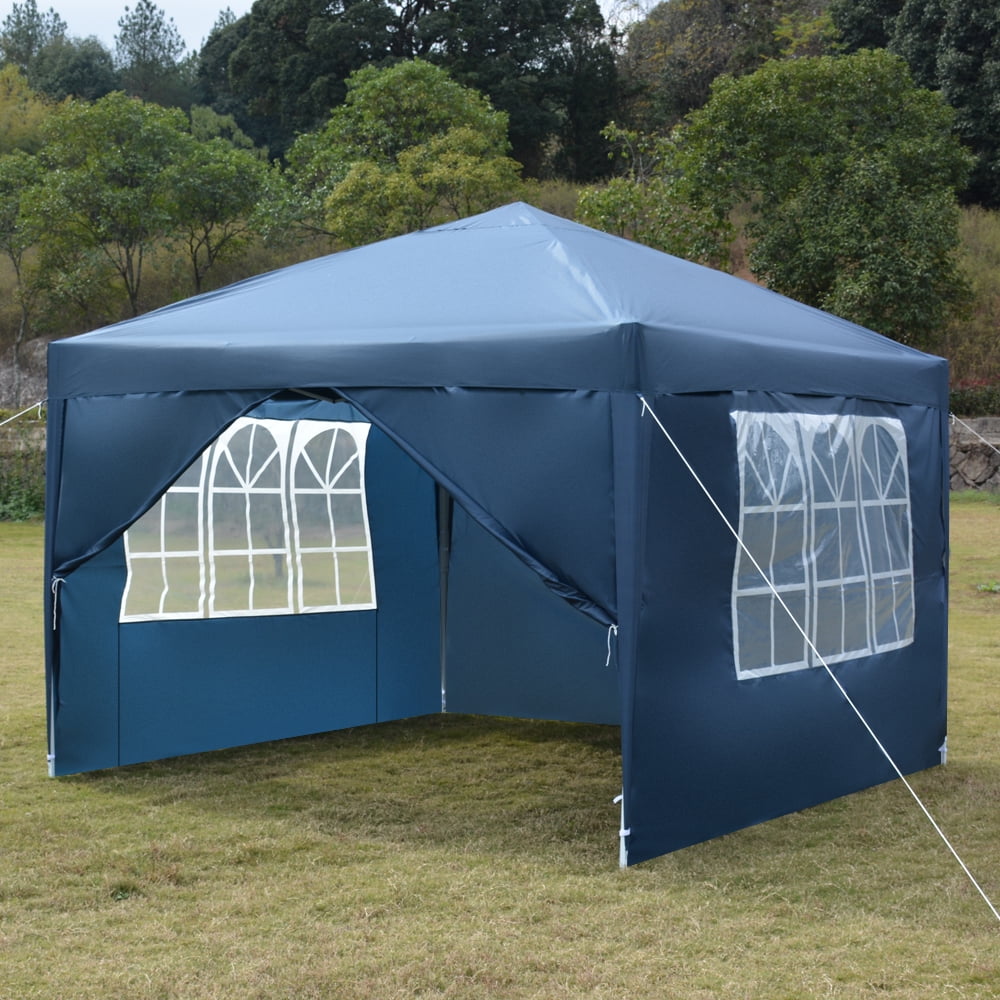 Kadyn Outdoor Canopy Tent, 10' x 10' Practical Waterproof Right-angle Folding Tent with 2 doors and 2 windows, Wedding Party Tent for Outside, Blue Kadyn Outdoor Canopy Tent, 10' x 10' Practical Waterproof Right-angle Folding Tent with 2 doors and 2 windows, Wedding Party Tent for Outside, Blue
