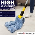 thumbnail image 5 of Innovative Haus Blue Commercial Mop Head. Looped End. Universal Headband, 5 of 12