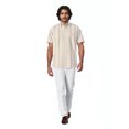 thumbnail image 3 of Havanera Men's and Big Men's Yarn Dyed Panels Short Sleeve Linen Cotton Button-Down Shirt, Sizes S-5XL, 3 of 8