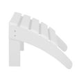 thumbnail image 5 of WestinTrends Malibu 5-Piece set classic Adirondack chairs with ottoman and a small coffee table (2 seater), White, 5 of 13
