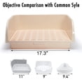 thumbnail image 3 of 11 Piece Extra Large Rabbit Litter Box With 10 Pads 17.3x13 Inch Corner Toilet Pet Pan, 3 of 6