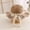 Khaki, variant on Girls Straw Sun Hat Cute Summer Wide Brim Sun Protection Beach Hat (Pink One Size)