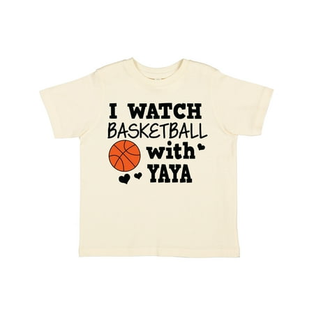 

Inktastic I Watch Basketball with Yaya Gift Toddler Boy Girl T-Shirt