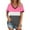 Hot Pink, variant on Savings Clearance! BEFOKA Womens Plus Size T-Shirt,Summer Casual Blouse Tops for Womens,Women's Summer Printed Short Sleeve Neck T-Shirt Top