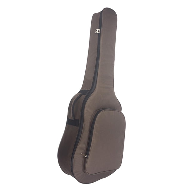 Bolsa para bajo, funda para guitarra con asa de transporte, mochila suave acolchada, funda para guitarra acústica, funda para guitarra eléctrica para Marrón