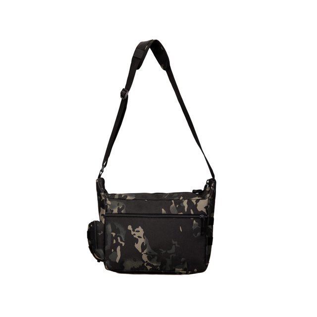 Soidarity Bolso de hombro de nailon para equipo deportivo, bandolera adhesiva deportiva con cremallera, riñonera multifuncional a prueba de polvo Mochilas de mochilero Camuflaje negro Soidarity OD023089-03