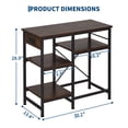 thumbnail image 2 of Fish Tank Stand with Power Outlet, 20-37 Gallon Aquarium Stand with 2-Tier Storage Shelves, Heavy Duty Breeder Turtle Terrarium Stand Rack for Home Office, 30" L x 13.4" W x 29" H, 2 of 7