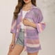 thumbnail image 1 of Cárdigan de punto informal para mujer con blusa ahuecada, 1 of 8