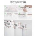 thumbnail image 5 of No Hook Shower Curtain with Snap in Liner, Spring Chrysanthemum Bird Vintage White Hotel Shower Curtains for Bathroom, Washable Shower Curtain Liner Set with Mesh Top Window, 36"x72", 5 of 6