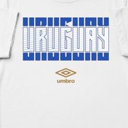 Umbro Men's Uruguay Stacked Soccer T Shirt (White, S-L)