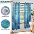 thumbnail image 4 of 2 Panels Set Blackout Curtains Thermal Insulated Sun Protection Room Darkening Drapes for Bedroom Ocean Surface, 4 of 6